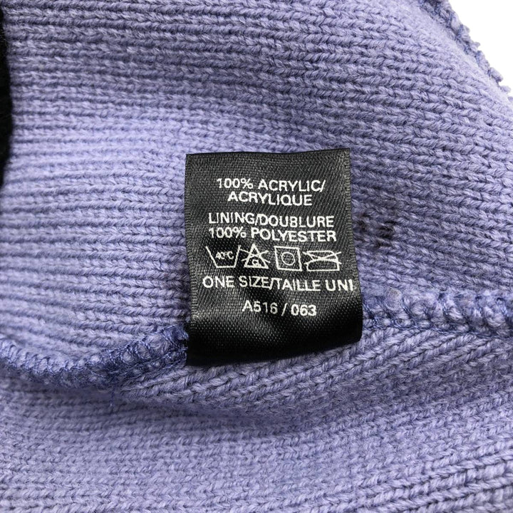 The North Face knit beanie hat, made in Canada, one size fits all. acrylic purple type Vintage Second Hand