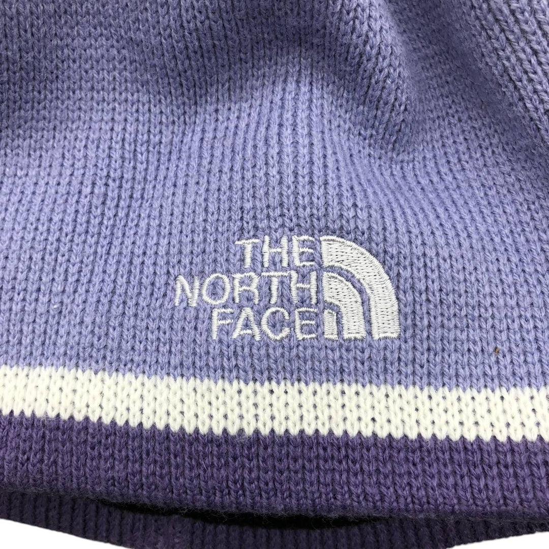 The North Face knit beanie hat, made in Canada, one size fits all. acrylic purple type Vintage Second Hand