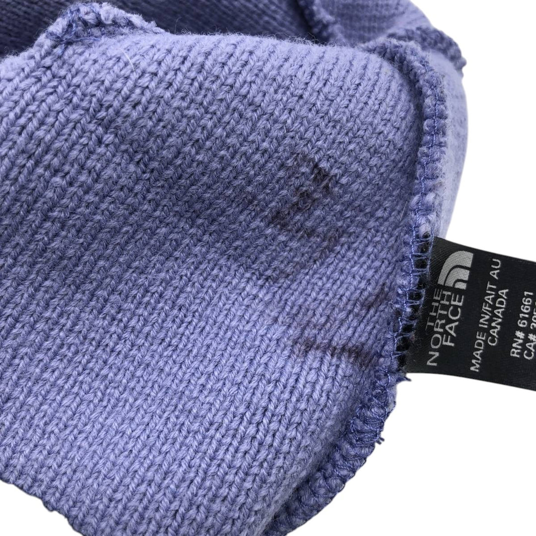 The North Face knit beanie hat, made in Canada, one size fits all. acrylic purple type Vintage Second Hand