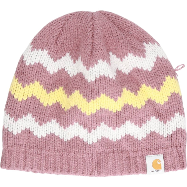 Carhartt all-over print knit beanie hat, one size fits all. acrylic purple type Vintage Second Hand