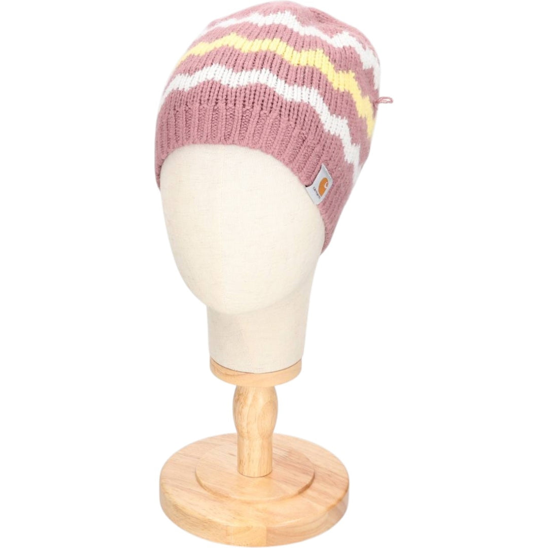 Carhartt all-over print knit beanie hat, one size fits all. acrylic purple type Vintage Second Hand