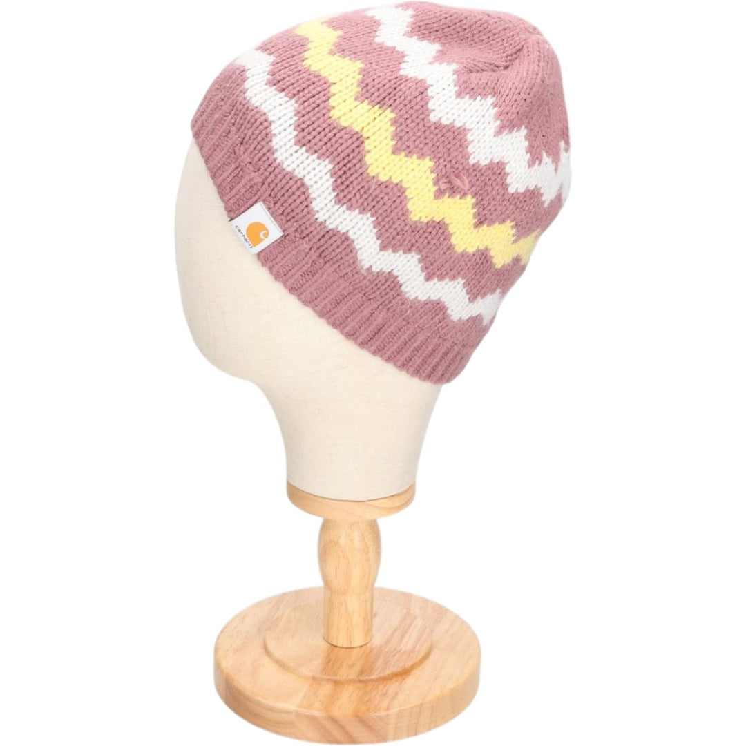 Carhartt all-over print knit beanie hat, one size fits all. acrylic purple type Vintage Second Hand