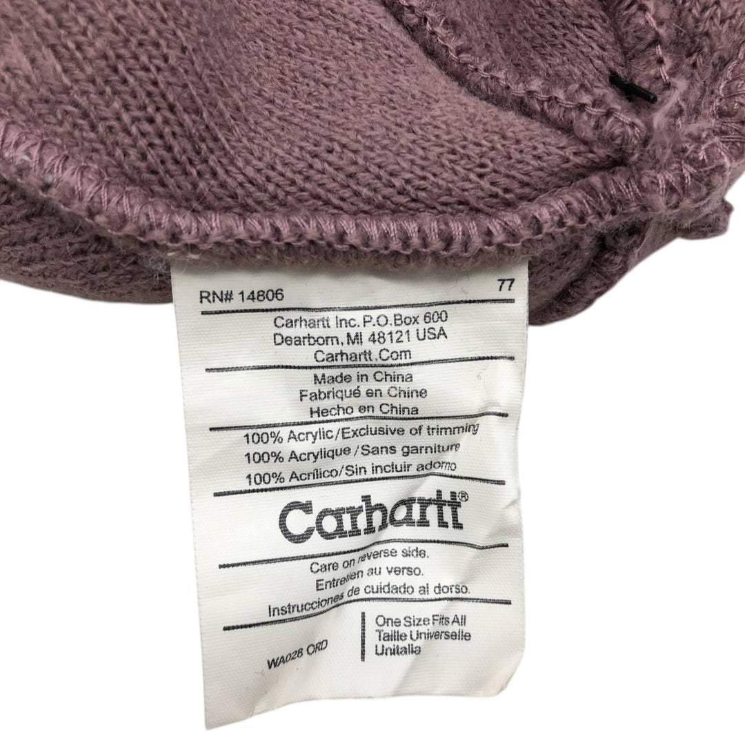 Carhartt all-over print knit beanie hat, one size fits all. acrylic purple type Vintage Second Hand