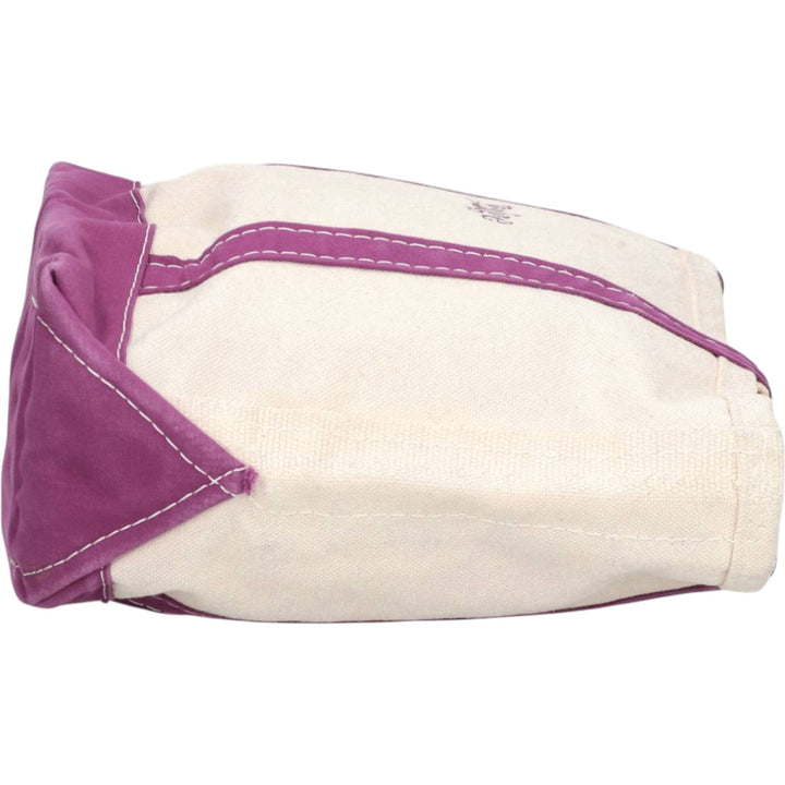 LLBean BOAT AND TOTE Tote Bag Made in USA cotton purple type Vintage Second Hand