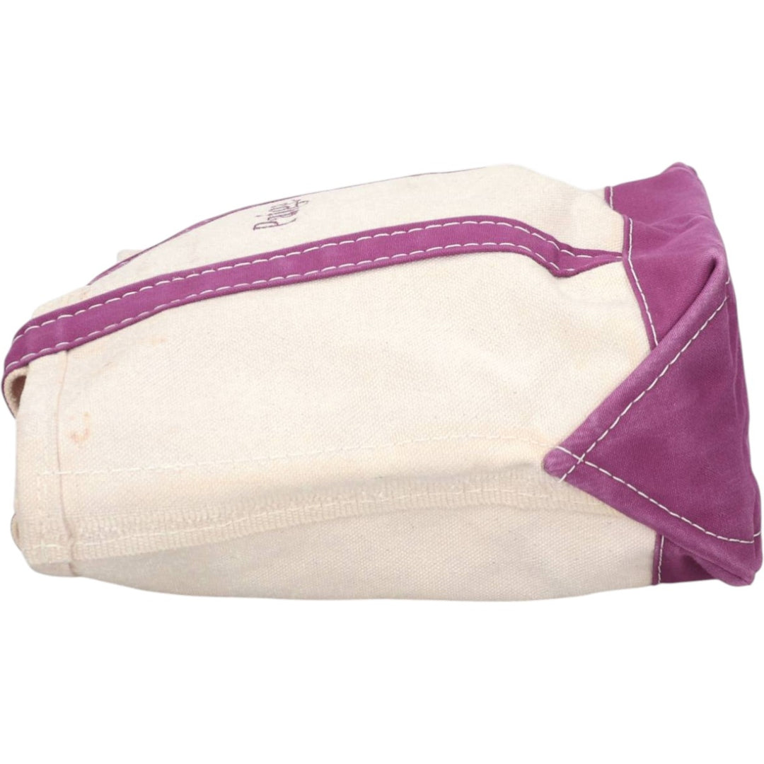 LLBean BOAT AND TOTE Tote Bag Made in USA cotton purple type Vintage Second Hand