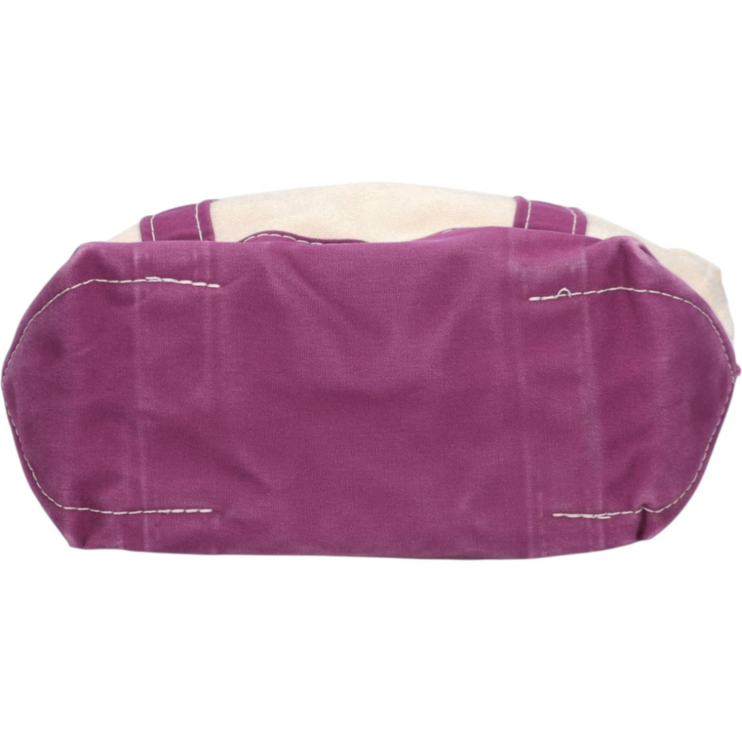 LLBean BOAT AND TOTE Tote Bag Made in USA cotton purple type Vintage Second Hand
