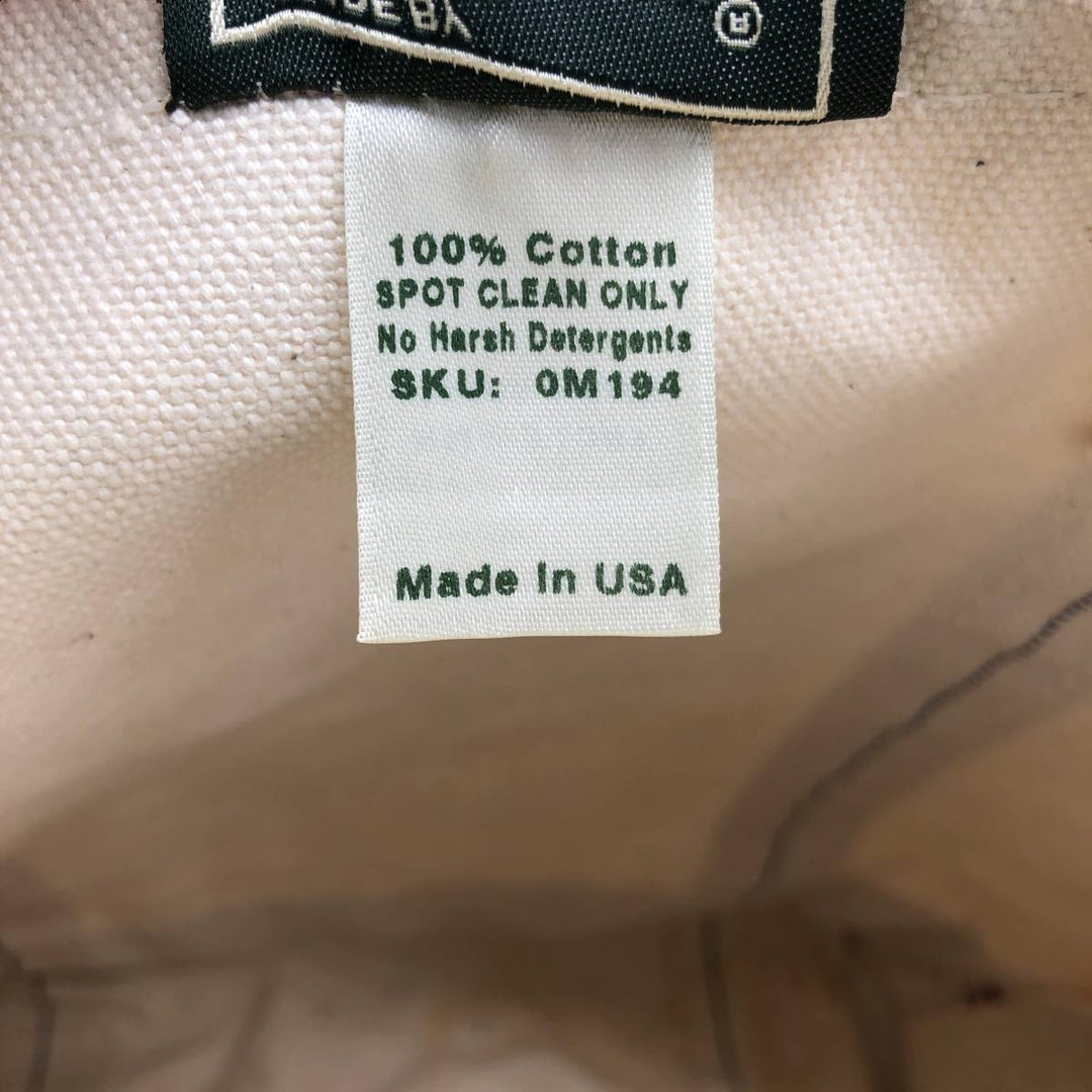 LLBean BOAT AND TOTE Tote Bag Made in USA cotton purple type Vintage Second Hand