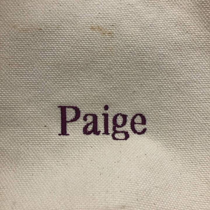 LLBean BOAT AND TOTE Tote Bag Made in USA cotton purple type Vintage Second Hand