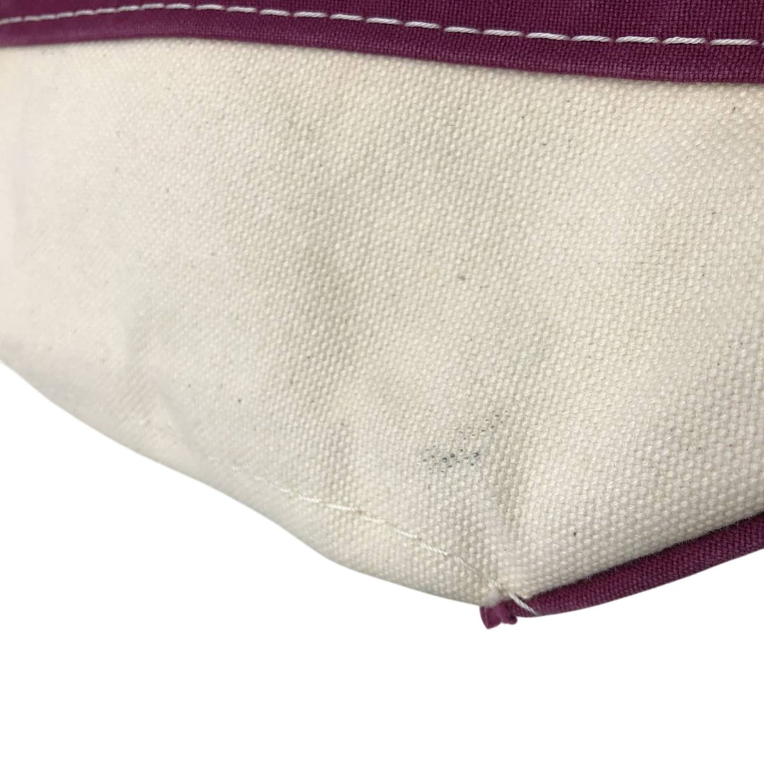 LLBean BOAT AND TOTE Tote Bag Made in USA cotton purple type Vintage Second Hand