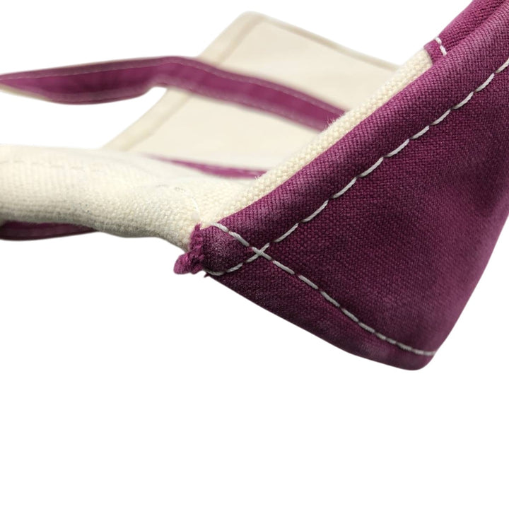 LLBean BOAT AND TOTE Tote Bag Made in USA cotton purple type Vintage Second Hand