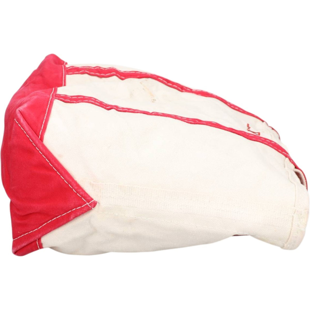 LLBean BOAT AND TOTE Tote Bag Made in USA cotton red type Vintage Second Hand