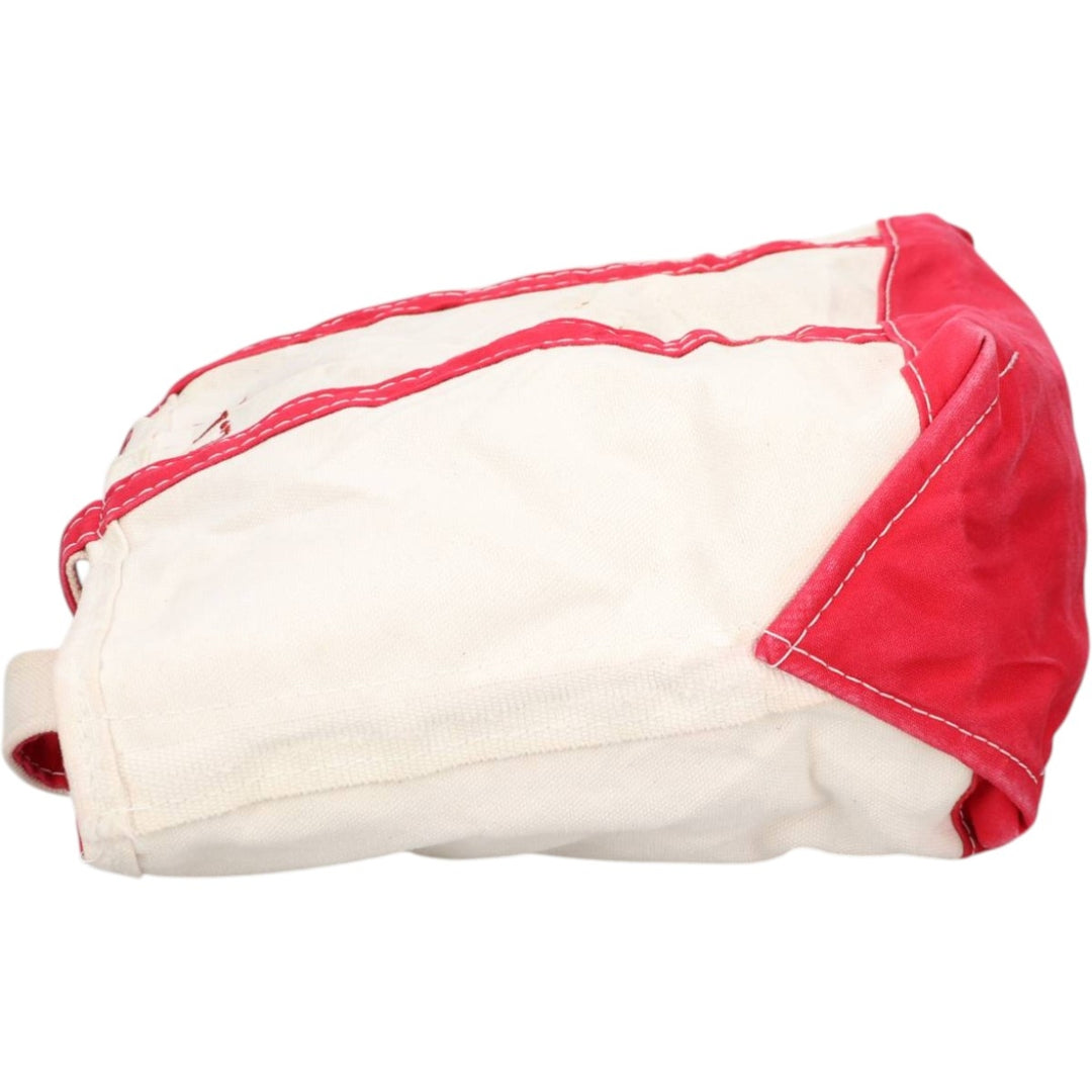 LLBean BOAT AND TOTE Tote Bag Made in USA cotton red type Vintage Second Hand