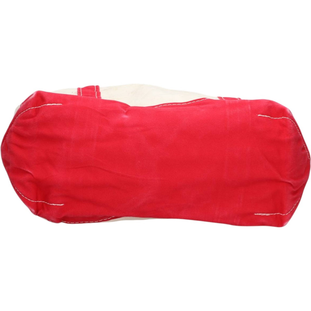 LLBean BOAT AND TOTE Tote Bag Made in USA cotton red type Vintage Second Hand