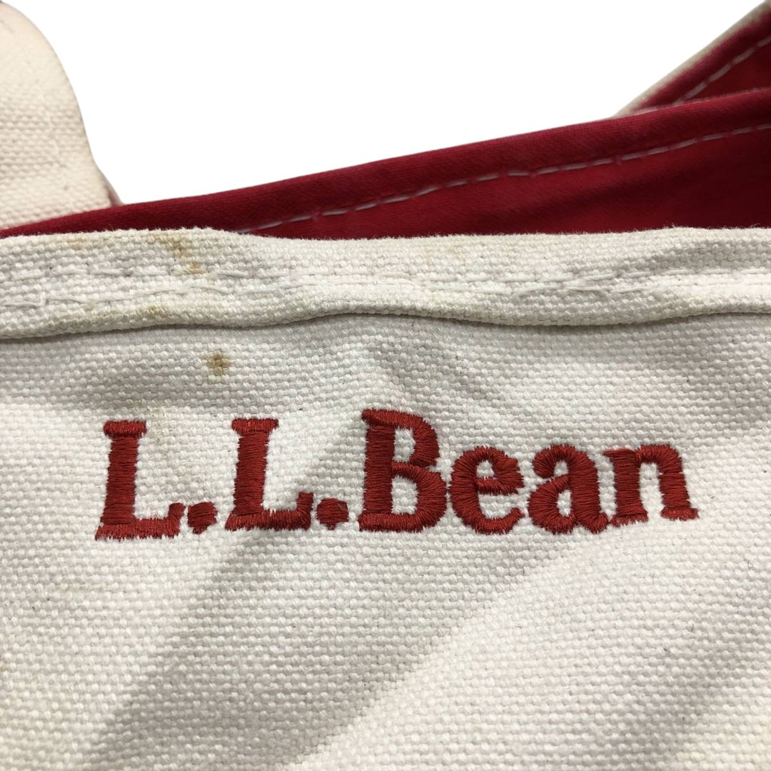 LLBean BOAT AND TOTE Tote Bag Made in USA cotton red type Vintage Second Hand