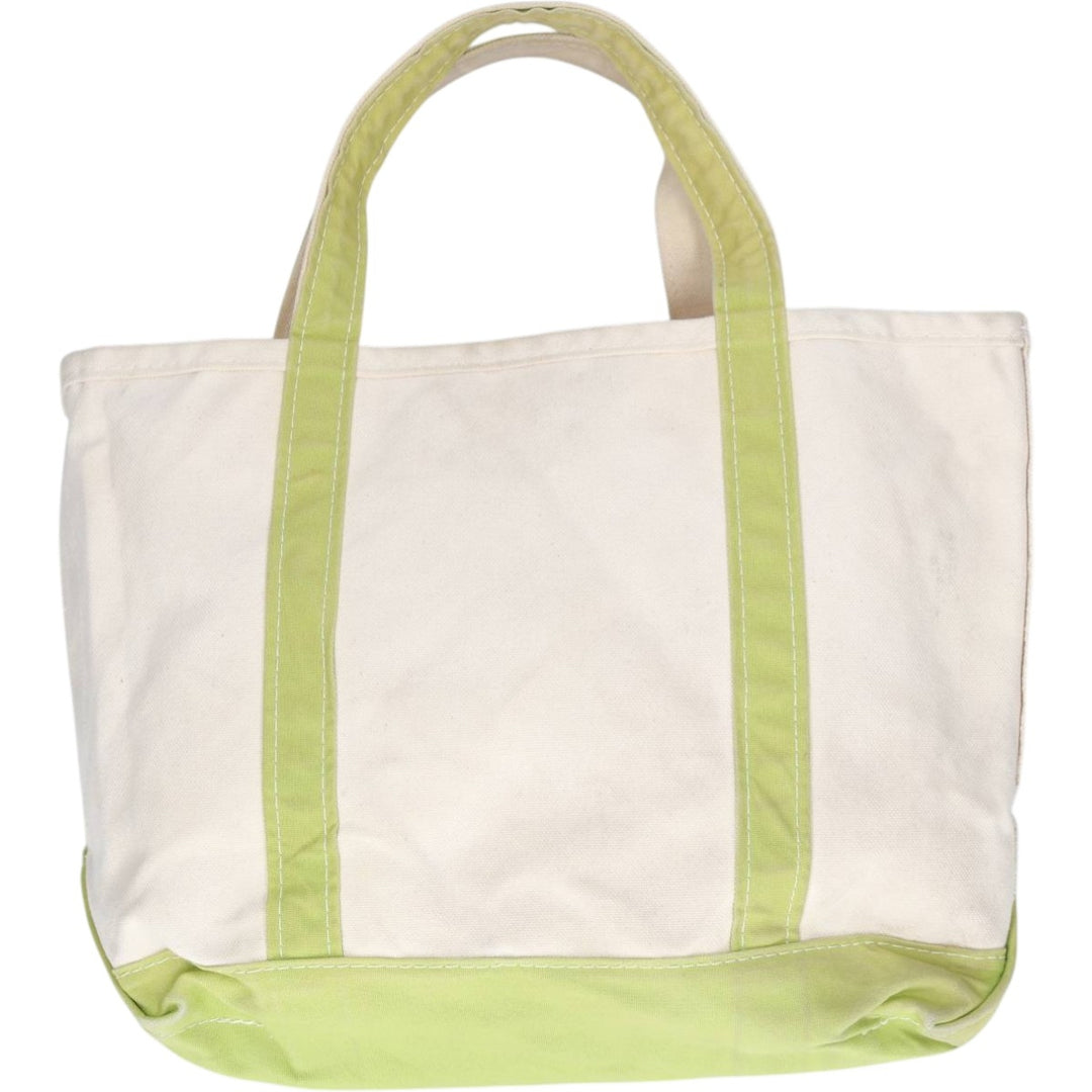 LLBean BOAT AND TOTE Tote Bag Made in USA cotton Beige type Vintage Second Hand