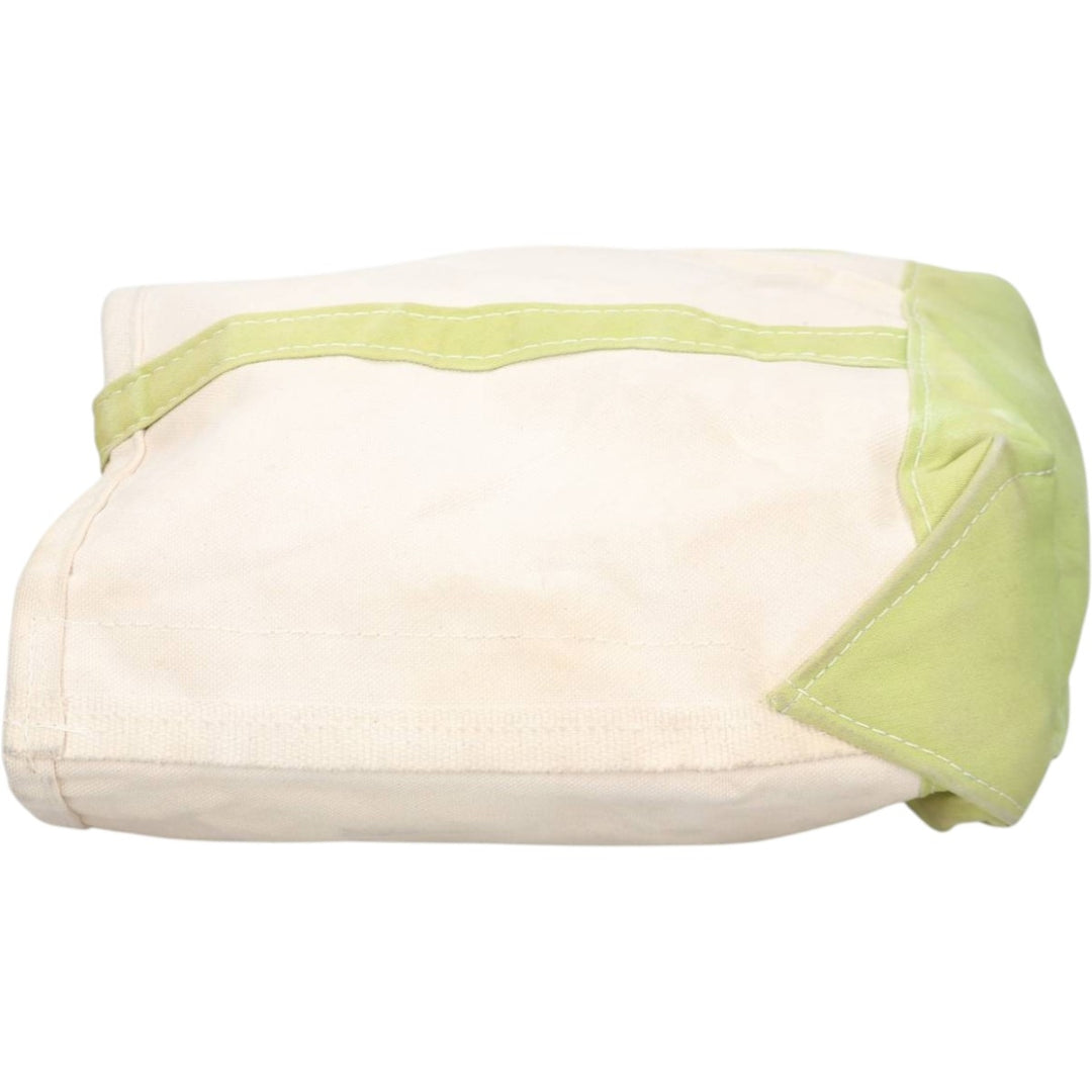 LLBean BOAT AND TOTE Tote Bag Made in USA cotton Beige type Vintage Second Hand