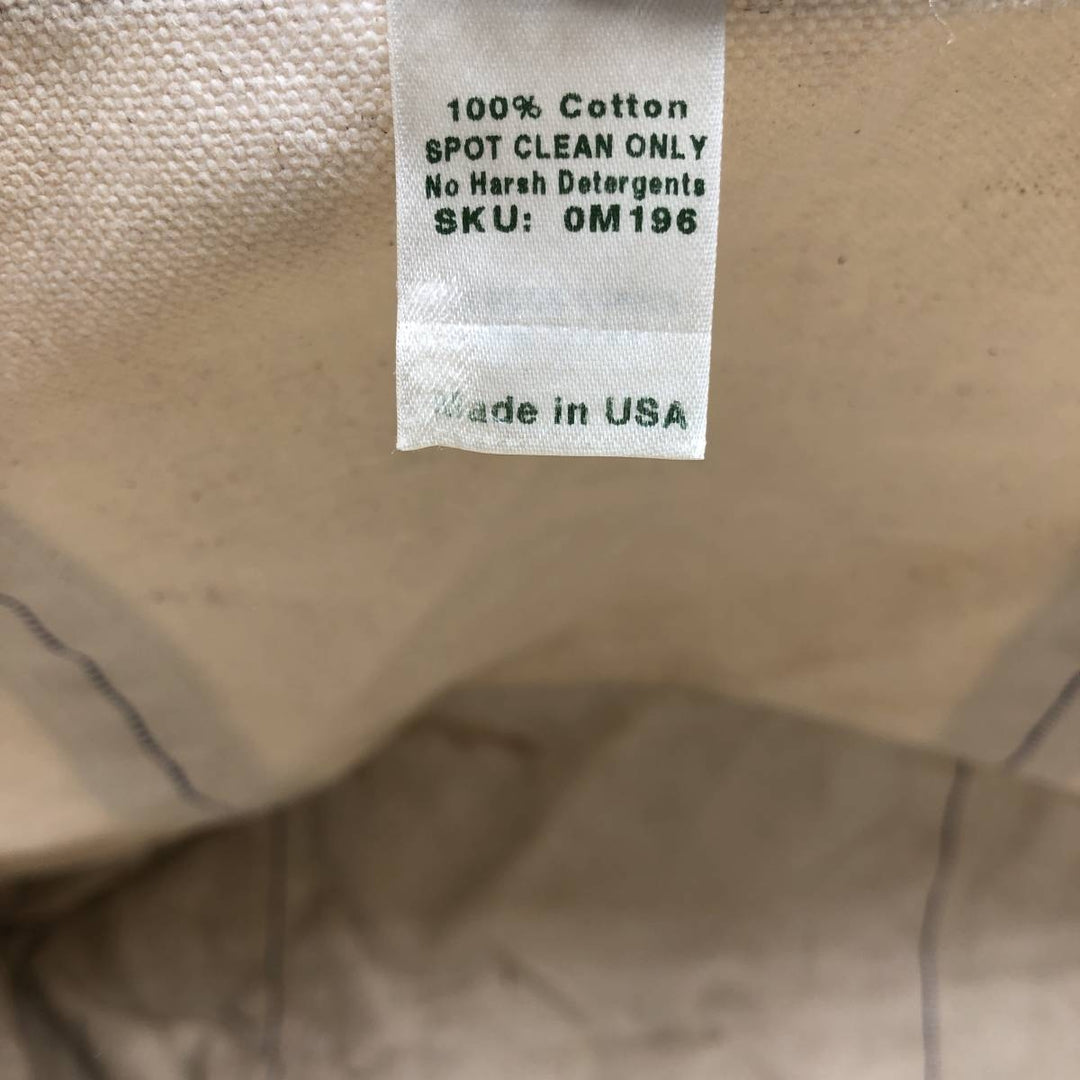 LLBean BOAT AND TOTE Tote Bag Made in USA cotton Beige type Vintage Second Hand