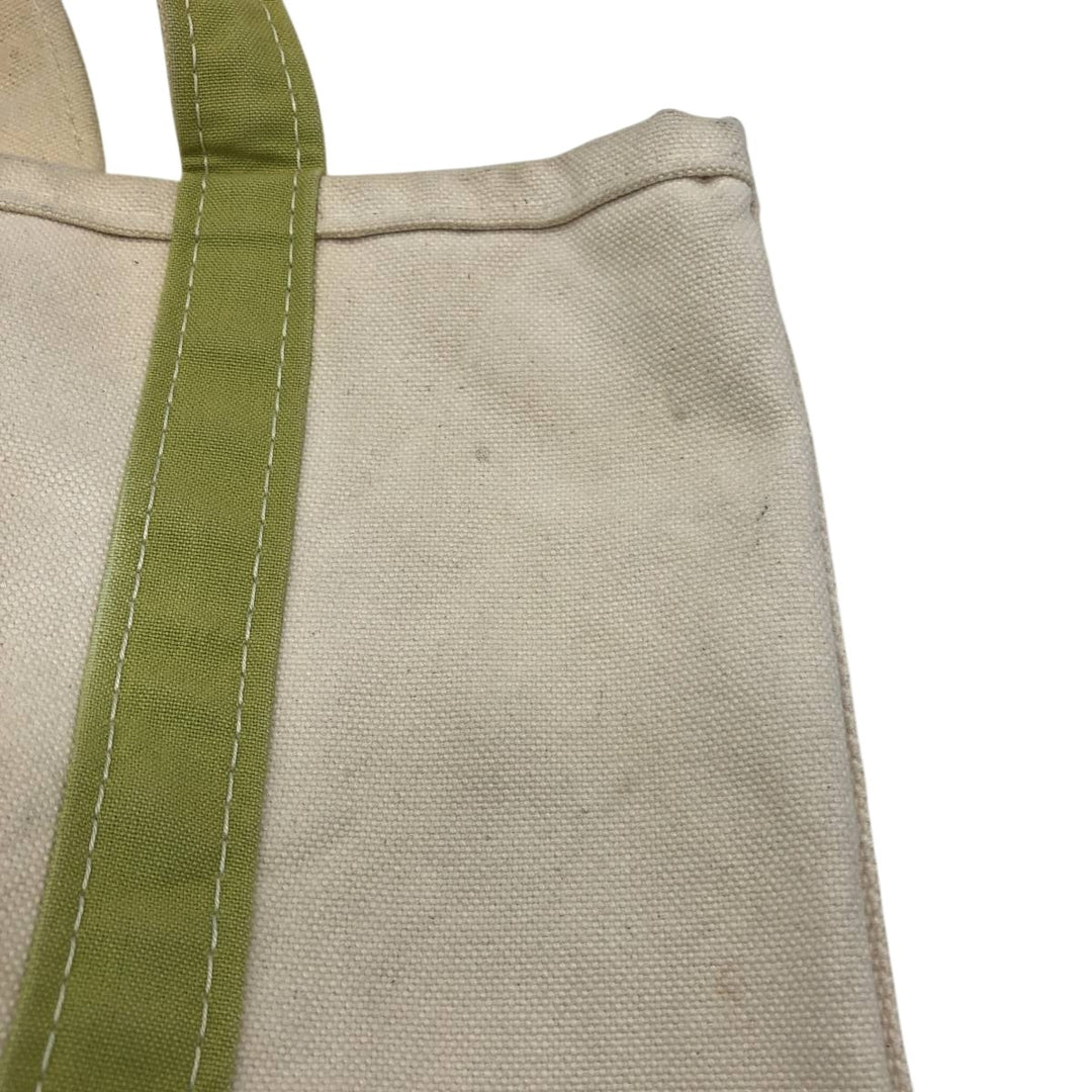 LLBean BOAT AND TOTE Tote Bag Made in USA cotton Beige type Vintage Second Hand