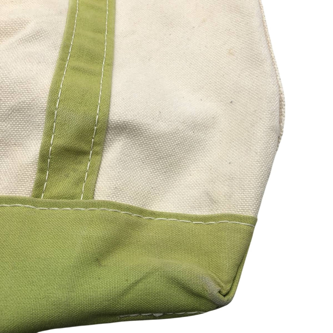 LLBean BOAT AND TOTE Tote Bag Made in USA cotton Beige type Vintage Second Hand