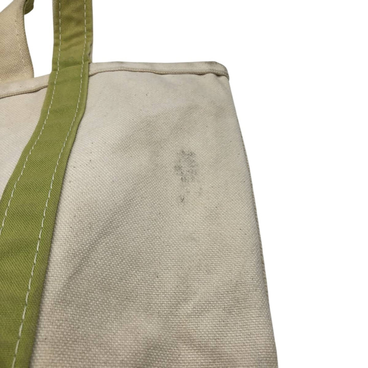 LLBean BOAT AND TOTE Tote Bag Made in USA cotton Beige type Vintage Second Hand