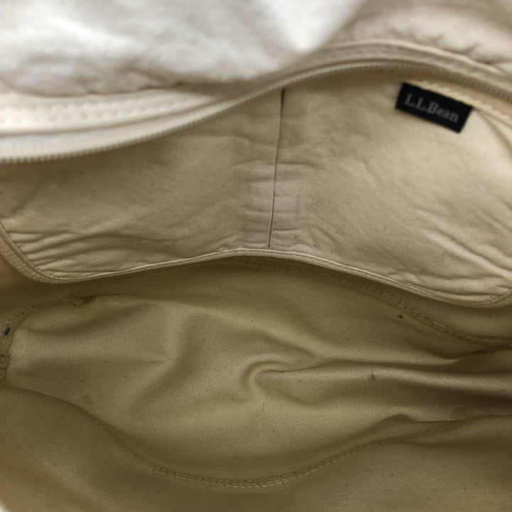 LLBean LME 2WAY Tote Bag Shoulder Bag unclear Beige type Vintage Second Hand