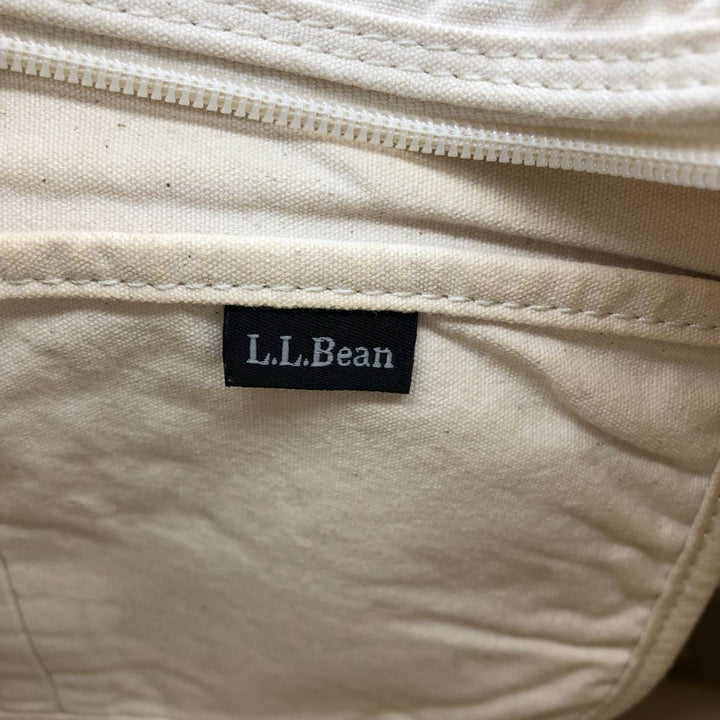 LLBean LME 2WAY Tote Bag Shoulder Bag unclear Beige type Vintage Second Hand