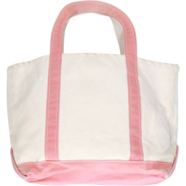 LLBean BOAT AND TOTE Tote Bag Made in USA cotton pink type Vintage Second Hand