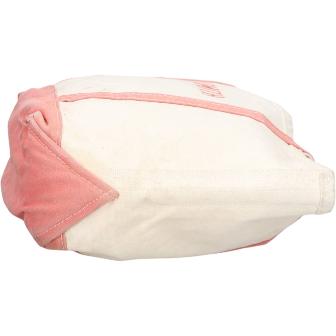 LLBean BOAT AND TOTE Tote Bag Made in USA cotton pink type Vintage Second Hand