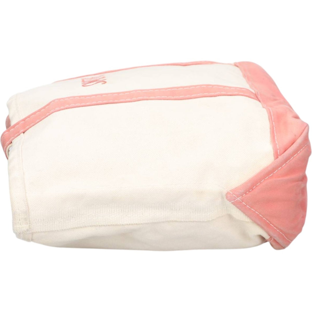 LLBean BOAT AND TOTE Tote Bag Made in USA cotton pink type Vintage Second Hand