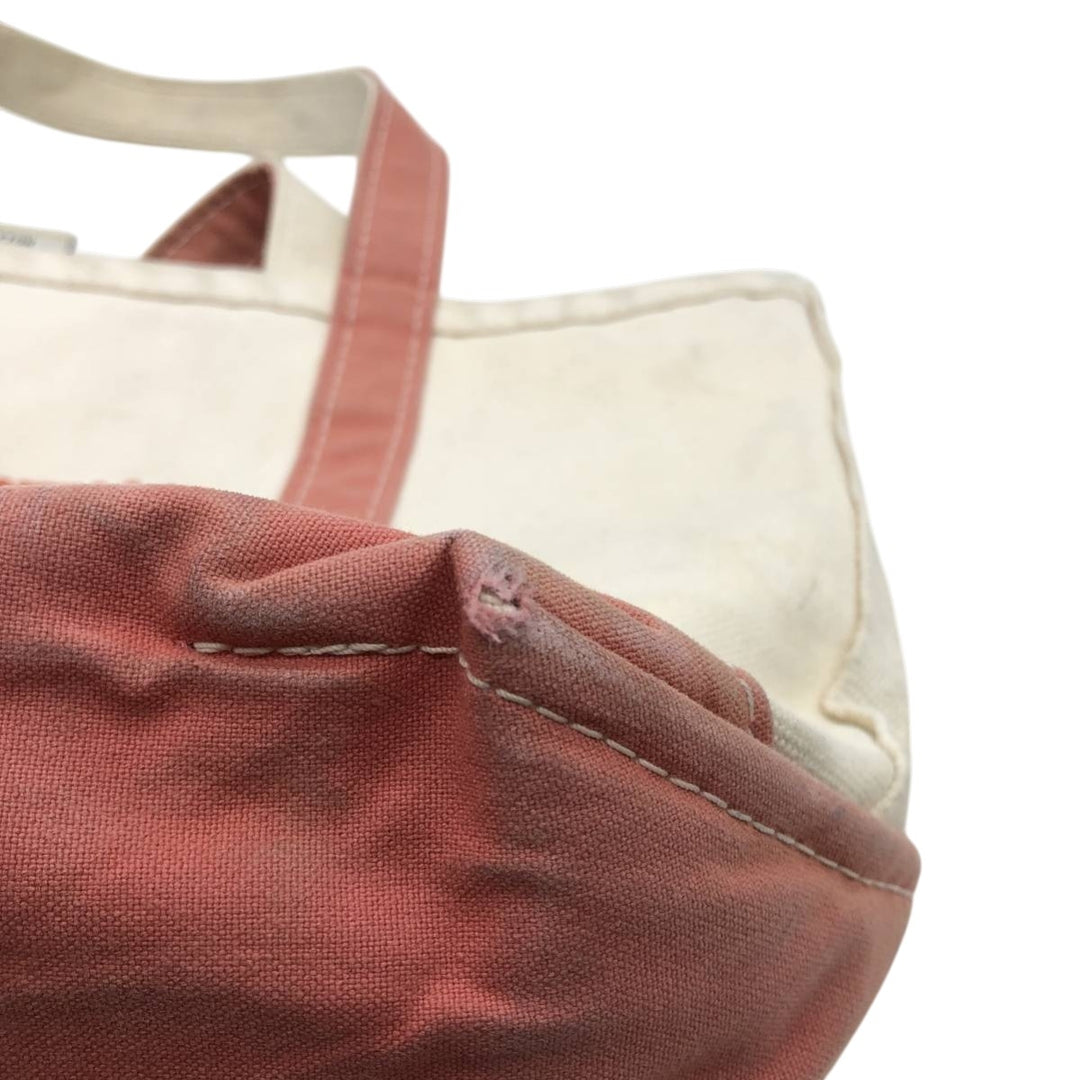 LLBean BOAT AND TOTE Tote Bag Made in USA cotton pink type Vintage Second Hand