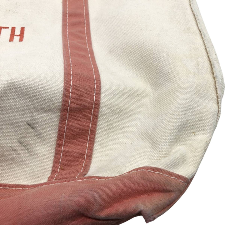 LLBean BOAT AND TOTE Tote Bag Made in USA cotton pink type Vintage Second Hand