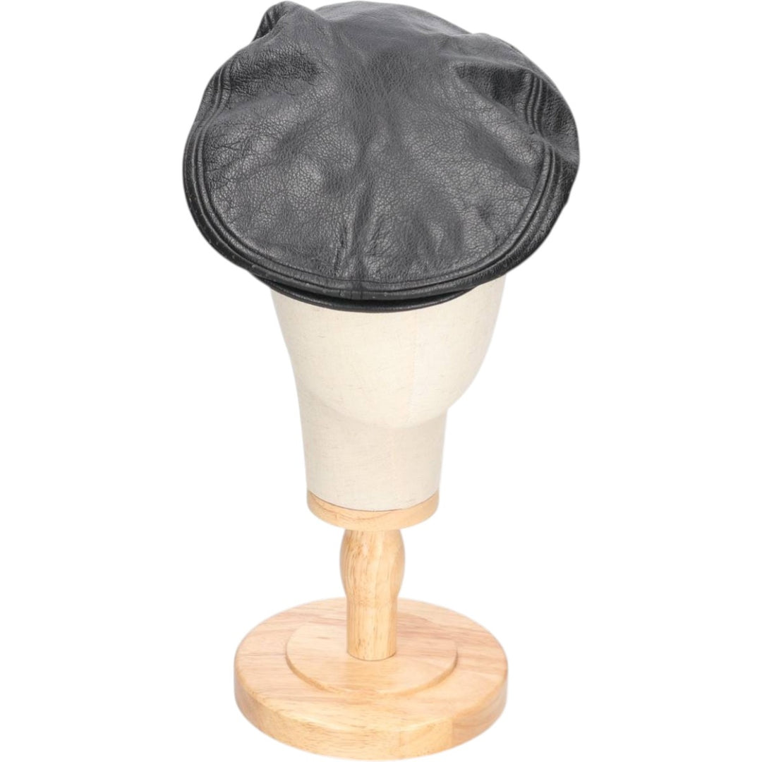 DEAD STOCK Harley-Davidson Leather Hunting Cap (One Size Fits All) genuine leather black type Vintage Second Hand