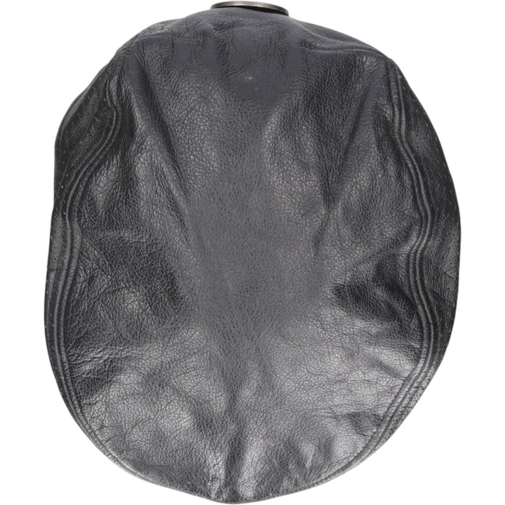 DEAD STOCK Harley-Davidson Leather Hunting Cap (One Size Fits All) genuine leather black type Vintage Second Hand