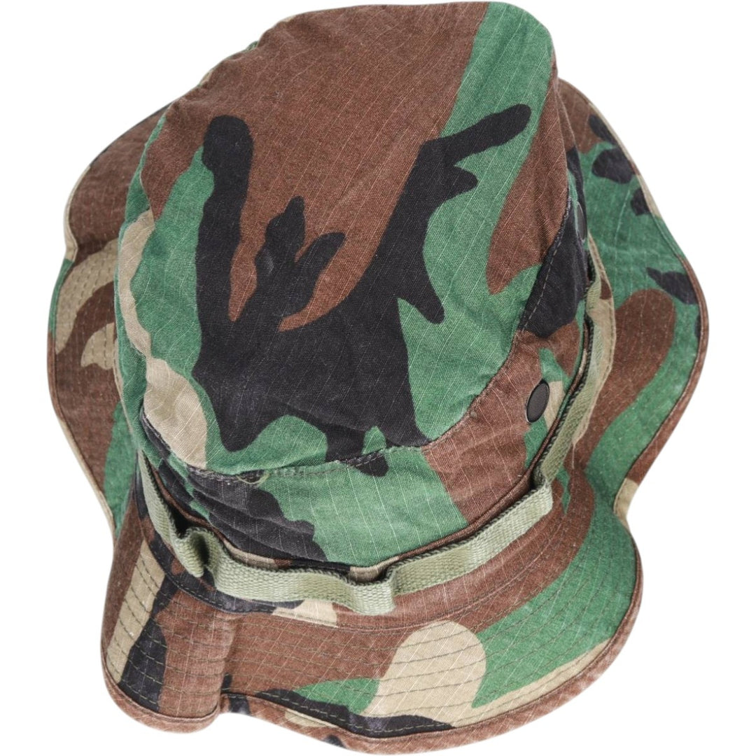 Civilian Tru-Spec Camouflage Pattern Woodland Camo Ripstop Boonie Hat, One Size Fits Most cotton Khaki type Vintage Second Hand