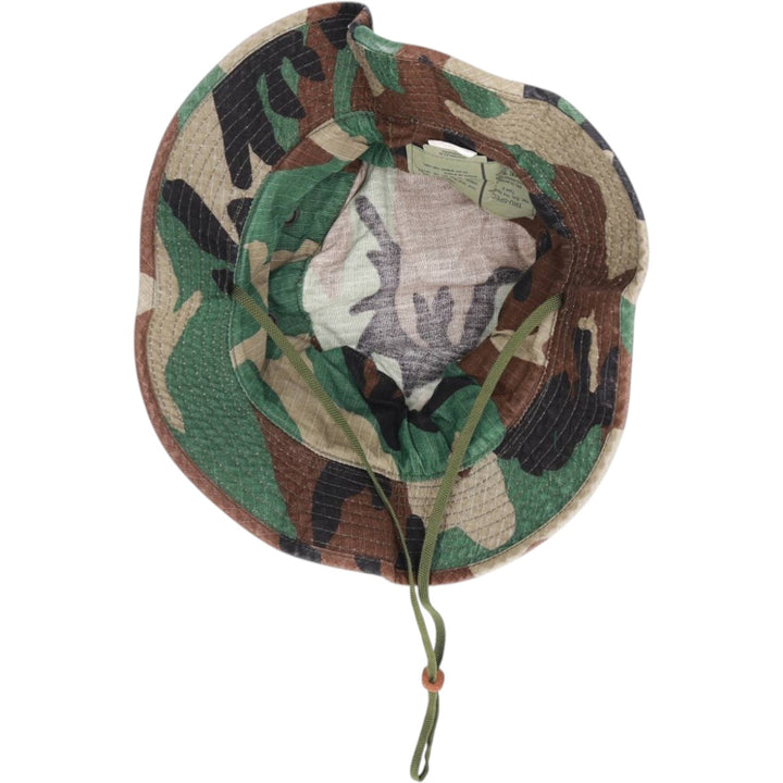 Civilian Tru-Spec Camouflage Pattern Woodland Camo Ripstop Boonie Hat, One Size Fits Most cotton Khaki type Vintage Second Hand