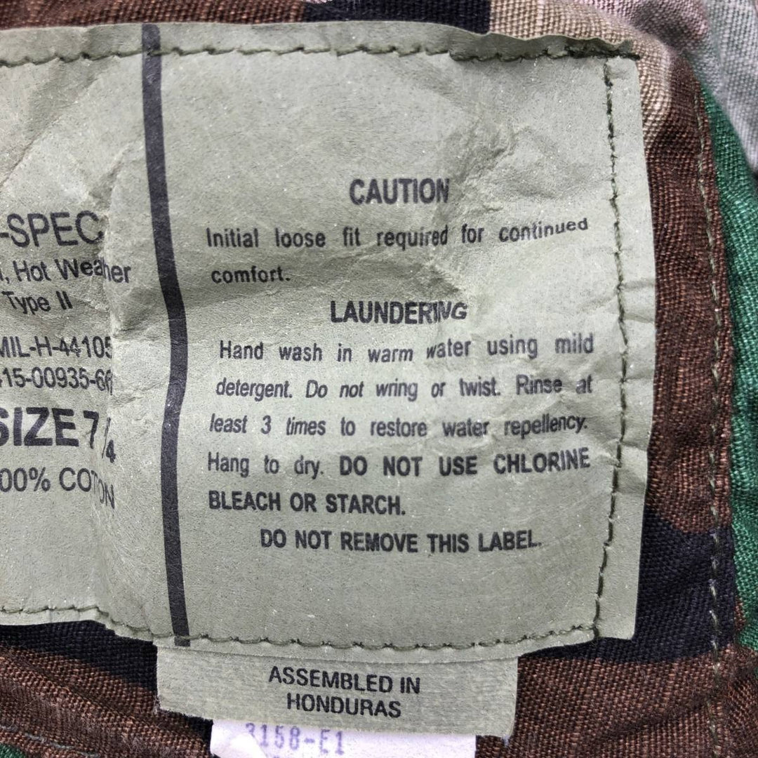 Civilian Tru-Spec Camouflage Pattern Woodland Camo Ripstop Boonie Hat, One Size Fits Most cotton Khaki type Vintage Second Hand