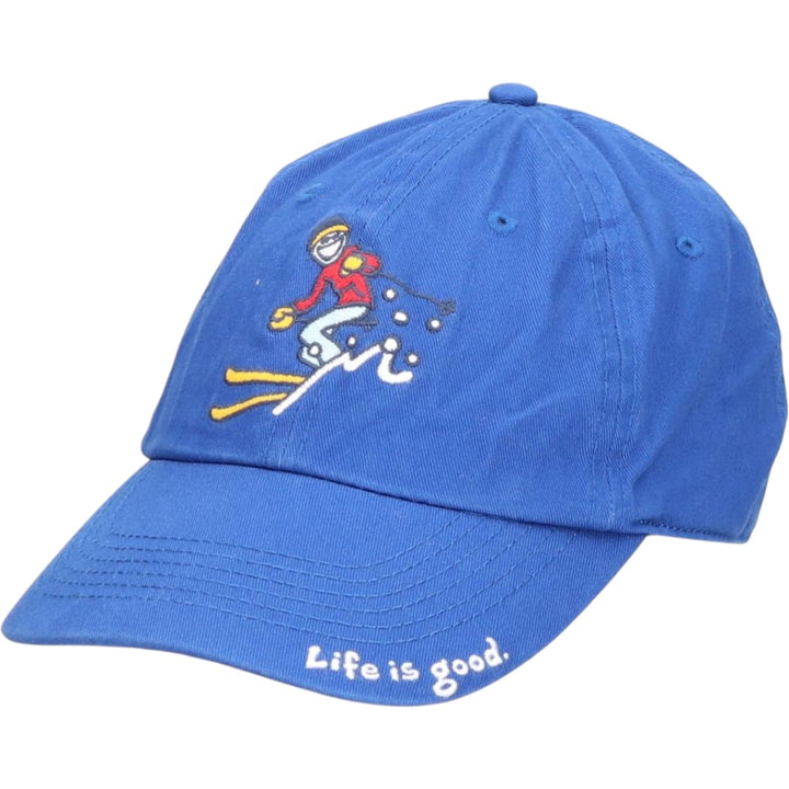 Life is Good Baseball Cap (Free Size) cotton blue type Vintage Second Hand