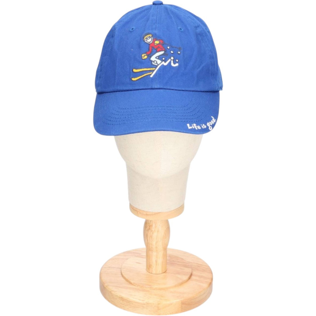 Life is Good Baseball Cap (Free Size) cotton blue type Vintage Second Hand