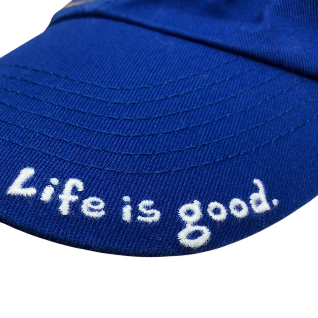 Life is Good Baseball Cap (Free Size) cotton blue type Vintage Second Hand