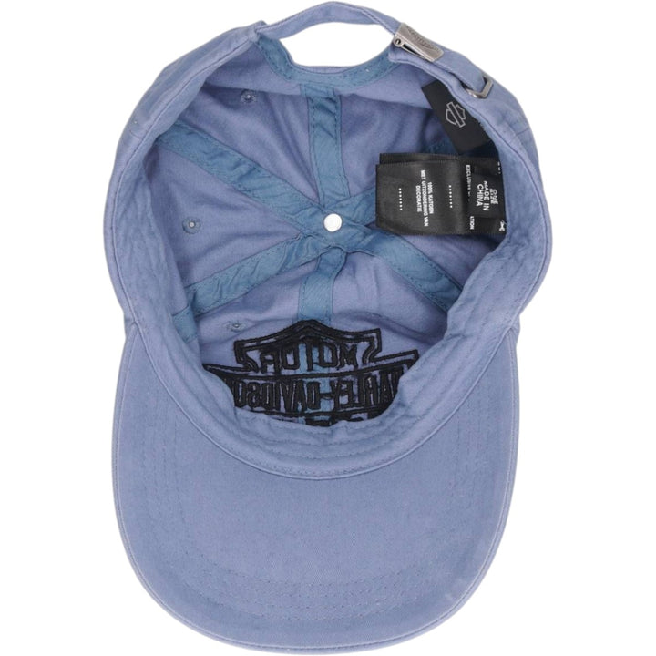 Harley-Davidson 6-Panel Baseball Cap, One Size Fits Most cotton blue type Vintage Second Hand
