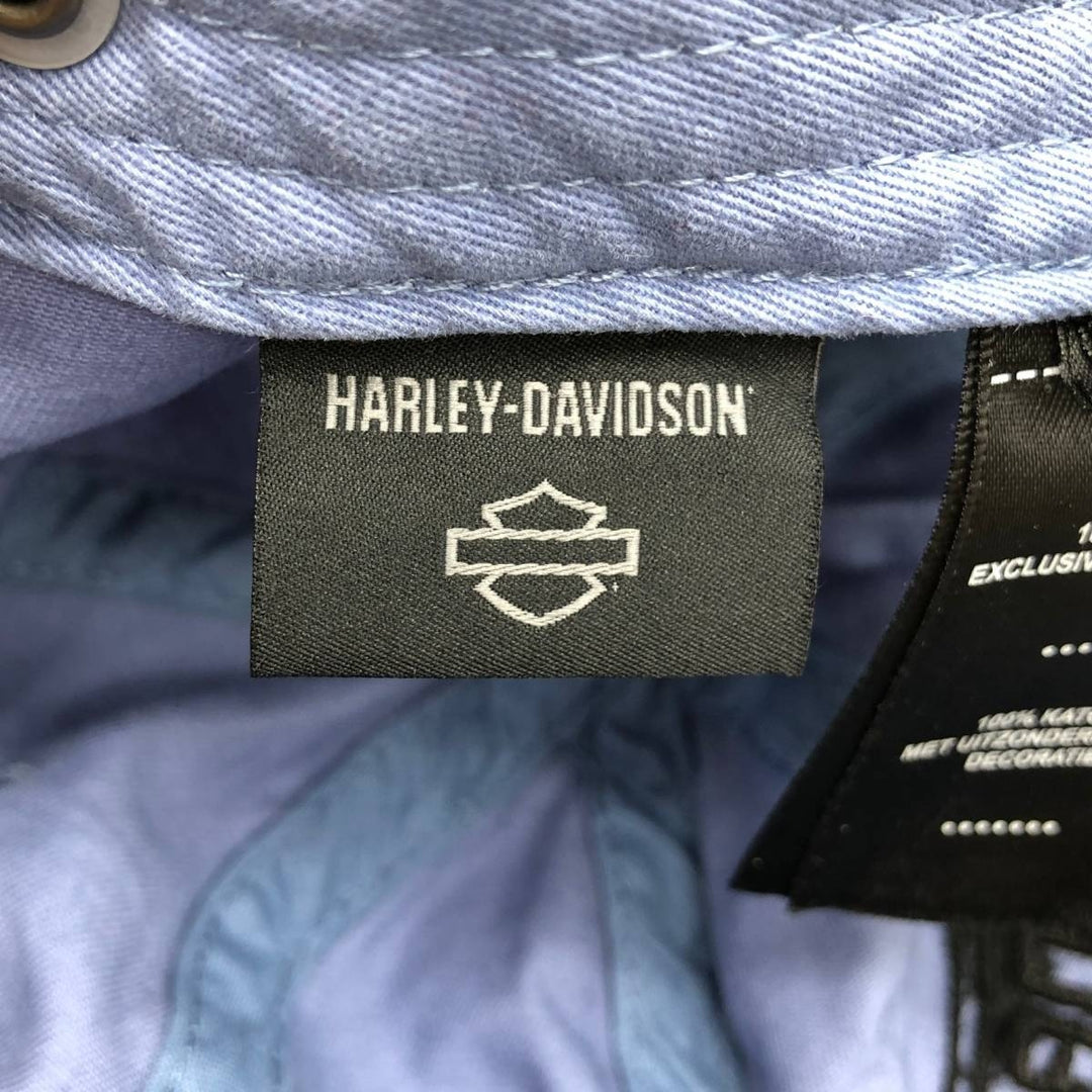 Harley-Davidson 6-Panel Baseball Cap, One Size Fits Most cotton blue type Vintage Second Hand