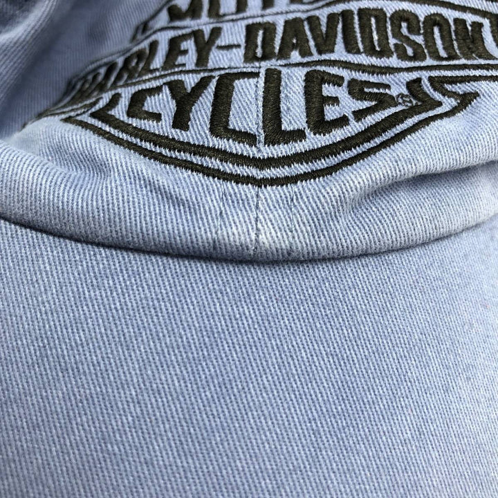 Harley-Davidson 6-Panel Baseball Cap, One Size Fits Most cotton blue type Vintage Second Hand