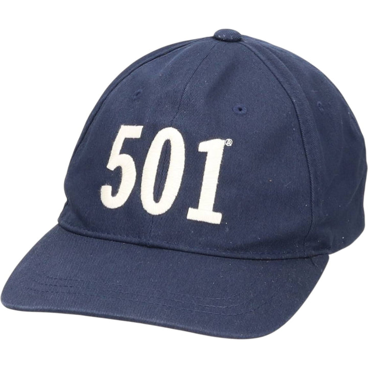 Levi's 501 Baseball Cap, One Size Fits Most cotton navy blue type Vintage Second Hand