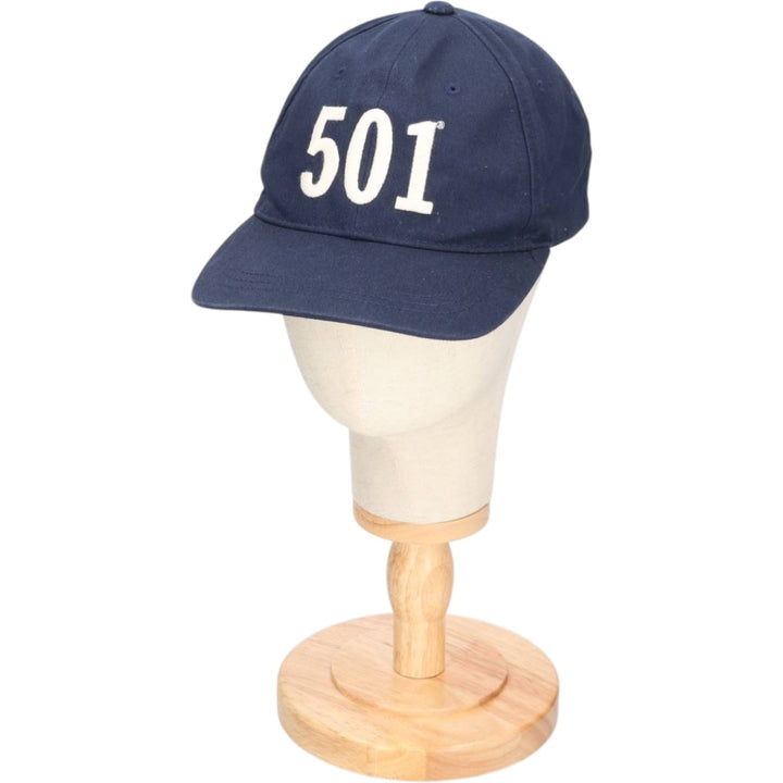 Levi's 501 Baseball Cap, One Size Fits Most cotton navy blue type Vintage Second Hand