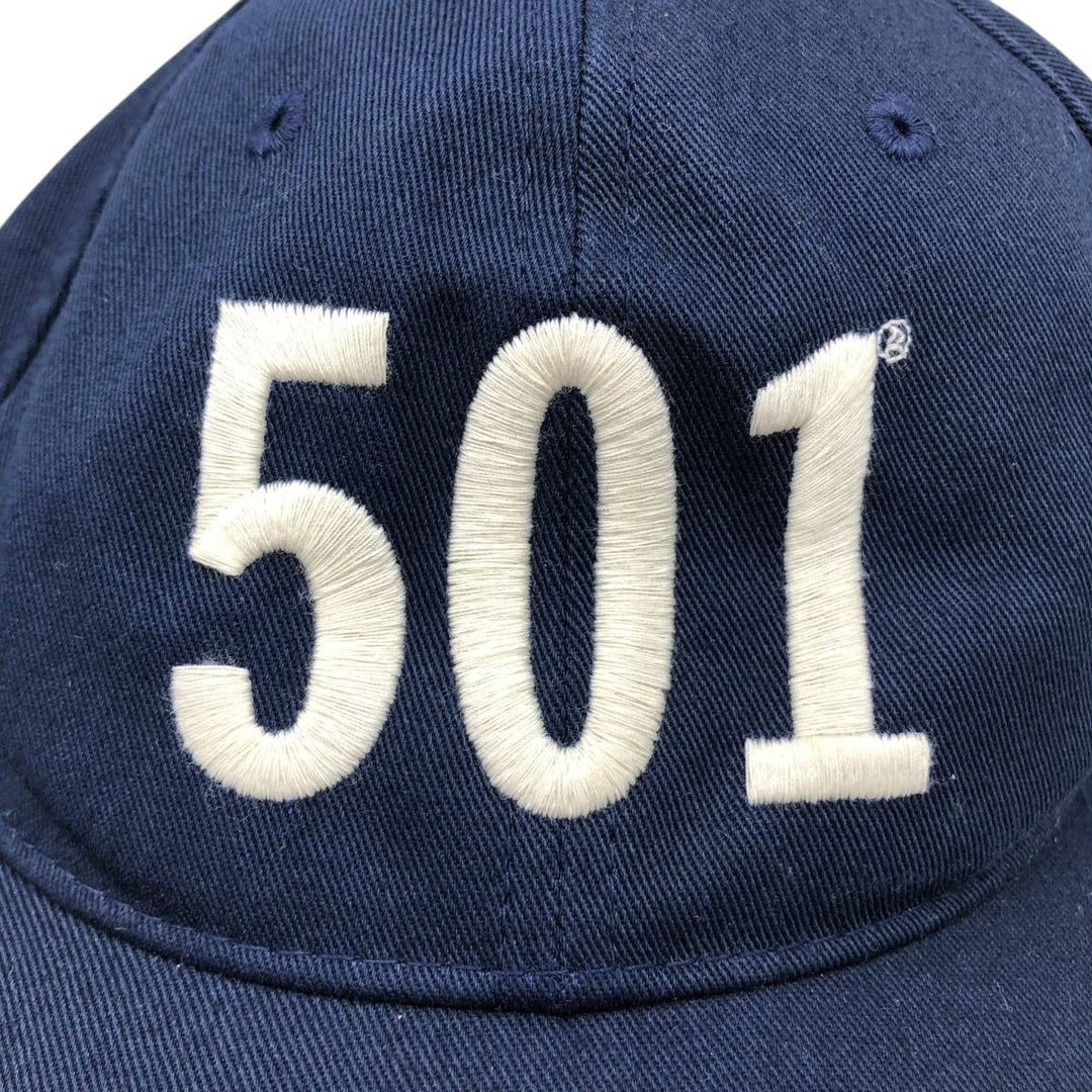 Levi's 501 Baseball Cap, One Size Fits Most cotton navy blue type Vintage Second Hand