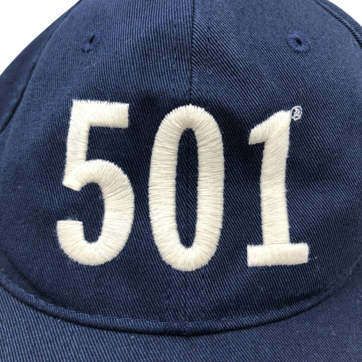 Levi's 501 Baseball Cap, One Size Fits Most cotton navy blue type Vintage Second Hand