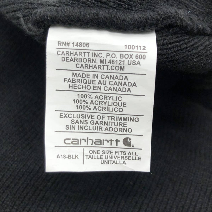Carhartt Knit Beanie, Made in Canada, One Size Fits Most acrylic black type Vintage Second Hand