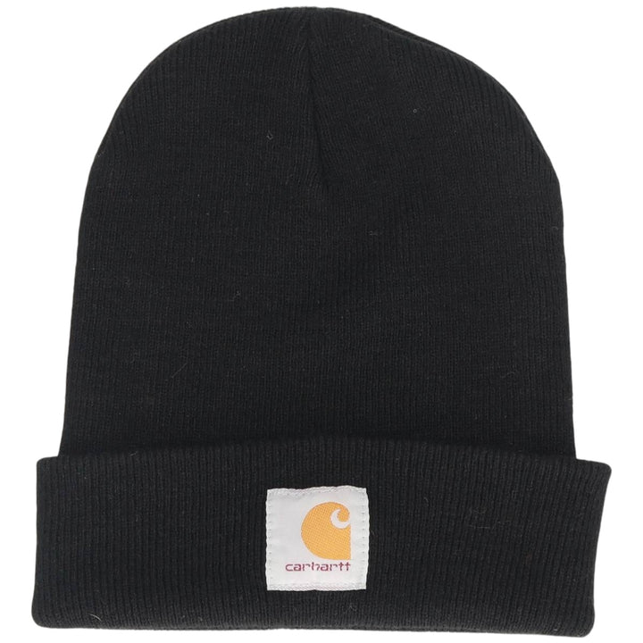 Carhartt knit beanie, made in Canada acrylic black type Vintage Second Hand