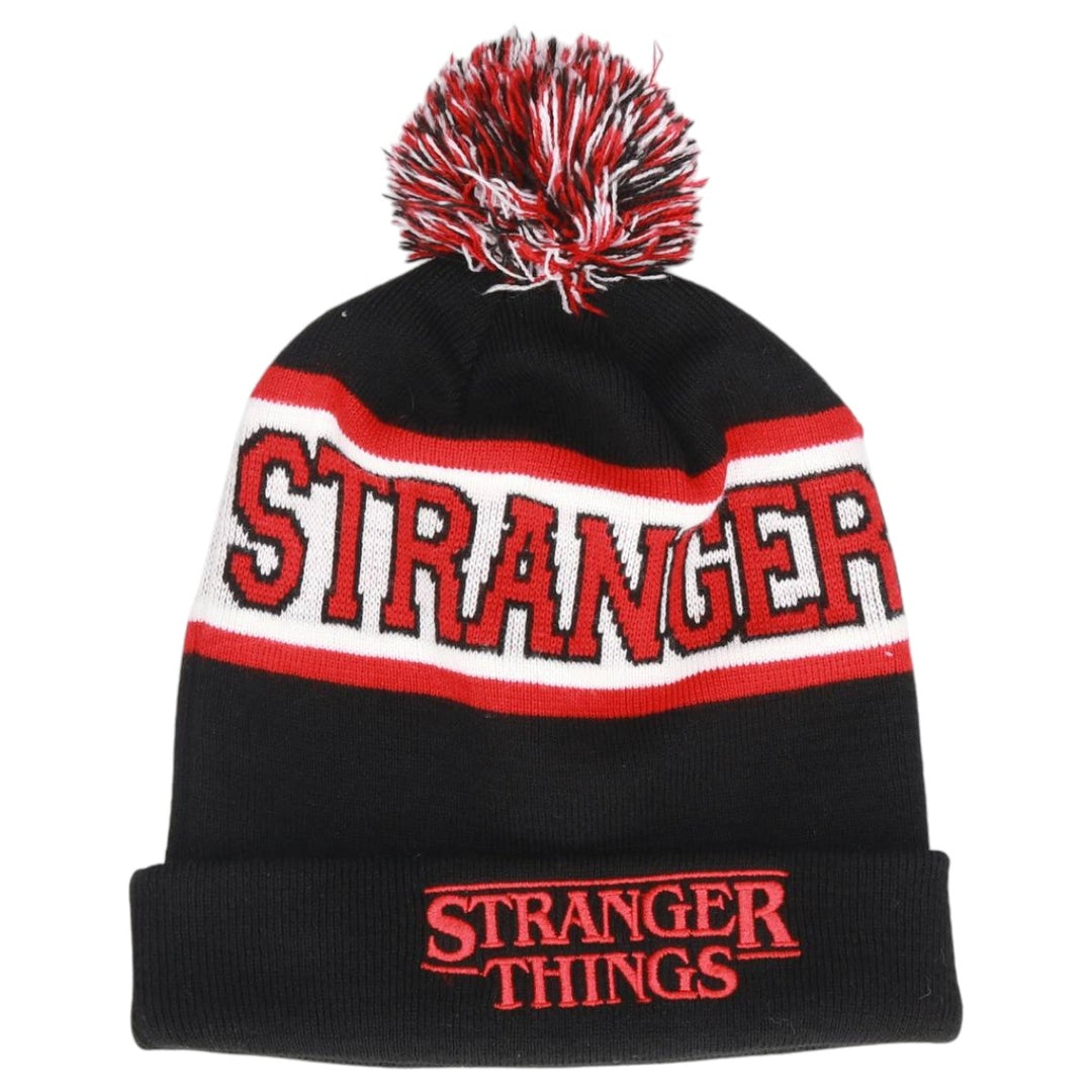 STRANGER THINGS Stranger Things Knit Beanie, One Size Fits Most acrylic black type Vintage Second Hand