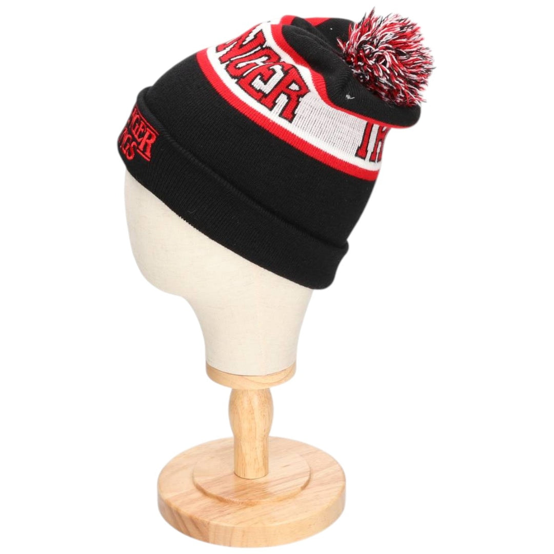 STRANGER THINGS Stranger Things Knit Beanie, One Size Fits Most acrylic black type Vintage Second Hand